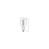 Lampa LED Vintage 1906 CL P Filament szkło przezroczyste GOLD 25 dim 3,4W 824 E14
