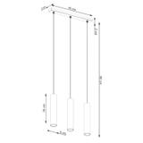 Sollux Lampa wisząca LAGOS 3L zielona oliwka SL.1486