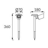 Lampa solarna LED ZLATAN LED 0,18W 6500K 03550 IDEUS
