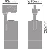 Szynowa oprawa TRACKLIGHT SPOT ZOOM D85 25W 3000K DIM 97R WT