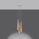 Sollux Lampa wisząca SULA 3P naturalne drewno SL.1101