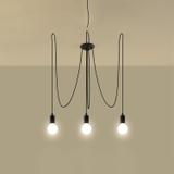 Sollux Żyrandol EDISON 3 czarny SL.0370