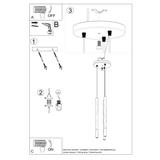 Sollux Lampa wisząca MOZAICA 3P czarny/złoto SL.0893