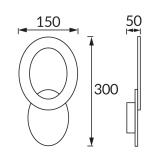 Oprawa dekoracyjna SMD LED HOP LED C 10W BLACK/WHITE NW 04182 IDEUS