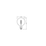 Lampa LED Vintage 1906LGL125D 7W/822 szkło przezroczyste E27