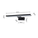 kinkiet łazienkowy nad lustro LED Shine Black 7W 490lm 4000K IP44 ML4377 Milagro
