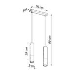 Sollux Lampa wisząca LOOPEZ 2 czarny/złoty SL.0953