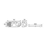 Latarka czołowa czołówka LUME LED 1W+3W 80+240 lm 6500K b. zimna USB-C 800 mAh 100%->50% 04868 IDEUS