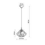 Sollux Lampa wisząca POMPELMO naturalne drewno SL.0393