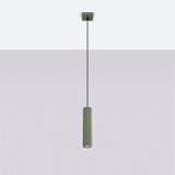 Sollux Lampa wisząca KARBON 1 zielony oliwkowy SL.1611