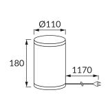 Lampka stołowa ZYTA E14 WHITE 03201 IDEUS