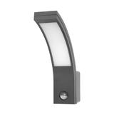 PIRYT LED 10W, oprawa ogrodowa z czujnikiem ruchu 140st, 800lm, IP54, 4000K, szara, AD-OP-6109GLPMR4 ORNO