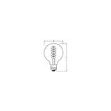 Lampa LED Vintage 1906LGL125D 7W/822 szkło przezroczyste E27