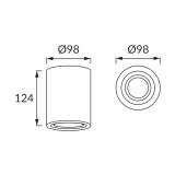 Oprawa natynkowa downlight złota HARY C GU10 GOLDEN STRUHM 04238 IDEUS