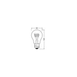Lampa LED Vintage 1906 CL A Filament szkło przezroczyste GOLD 25 dim 3,4W 824 E14
