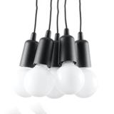 Sollux Lampa wisząca DIEGO 5 czarna SL.0574