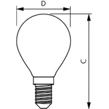 Żarówka LED ściemnialna Kulka 3,4W=40W 470lm / 2200K/2700K LEDLusterDT 3,4-40W E14 927 P45 5 lat gw. 9,29003E+11 PHILIPS