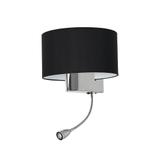 kinkiet Casino E27 + LED 1W 4000K czarny/chrom ML6378 Milagro