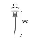 Lampa solarna ogrodowa LED DONA LED 39 0,06W CW 04604 IDEUS