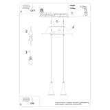 Sollux Lampa wisząca REA 2 beton SL.1224