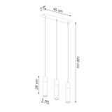 Sollux Lampa wisząca ZANE 3 szara SL.0967
