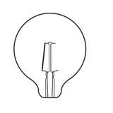 Lampa LED Vintage 1906 CL GLOBE125 Filament szkło przezroczyste GOLD 55 non-dim 6,5W 825 E27