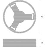 Ramka do oprawy DOWNLIGHT IP44 DN 190 WT