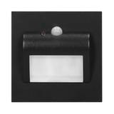 DRACO LED NEW 1,5W, oprawa schodowa podtynkowa, 12VDC, 30lm, 6000K, czarny, czujnik ruchu i zmierzch AD-OS-6164LR6/B ORNO
