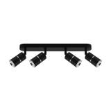 Oprawa ścienno-sufitowa DIOR SPT GU10 4L BLACK/CHROME 04266 IDEUS