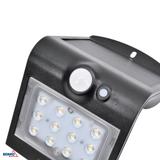NAŚWIETLACZ LAMPA SOLARNA LED TRINGO 1,5W 220lm 4000K IP65 CZARNY Czujnik ruchu PIR C83-SOT-001BL-PIR BEMKO