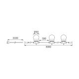 Lampa dekoracyjna girlanda LED TARGET LED 6W czarny ciepła biel 04504 IDEUS
