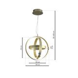 lampa wisząca LED Sirius 80W 4000lm 4000K złota ML6187 Milagro
