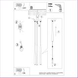 Sollux Lampa wisząca BLISS 3P czarna SL.1463