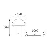 Lampka stołowa SMD LED TRUFLA VENGE ciepła/neutralna/zimna biel włącznik dotykowy 04629 IDEUS