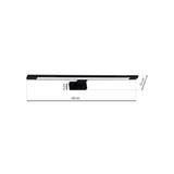 kinkiet łazienkowy nad lustro LED Shine Black 12W 840lm 4000K IP44 ML5570 Milagro