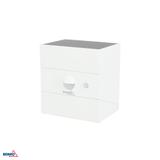 NAŚWIETLACZ LAMPA SOLARNA LED 3 barwy świecenia RUBIC 2,5W 300lm 3000/4000/6000K IP65 BIAŁA Czujnik C83-SOR-002WH-CCT-PIR BEMKO