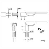 Przejściówka do oprawy STREETLIGHT FLEX REDUCTION 60 do 42mm ALW