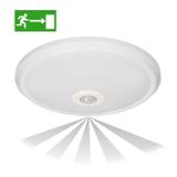 Plafon ZONDA LED EMERGENCY z czujnikiem ruchu, 24 SMD5730, 12/1,2W, 800/80lm, 4000K, IP20, poliwęgla OR-PL-391WLPMR4 ORNO