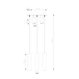 Sollux Lampa wisząca RING 3 biały SL.1098