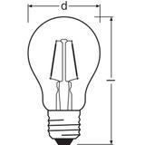 Lampa LED STAR CL A Red 15 non-dim 2,5W E27