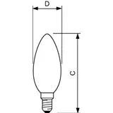 Żarówka LED świeczka 6,5W=60W 806lm 4000K barwa neutralna LEDCandle 6,5-60W B35 E14 840 9,29002E+11 PHILIPS