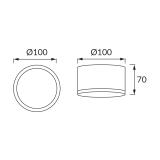 Oprawa sufitowa SMD LED ROLEN LED 7W BLACK 4000K 03780 IDEUS