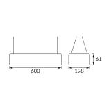 Wisząca oprawa oświetleniowa SMD LED FLARA LED 24W WHITE 4000K 03631 IDEUS