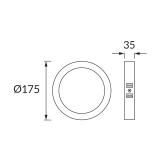 Oprawa sufitowa LED EDOR 12W CCT ciepła/ neutralna/ zimna czarny 04760 IDEUS