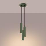 Sollux Lampa wisząca KARBON 3P zielona oliwka SL.1614