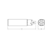 Lampa DULUX D E LED FR 18 ECG, AC mains 7W 830 G24q-2