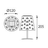 Lampa solarna na taras LED LUDA LED 20 0,2W beżowa CW 04608 IDEUS