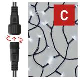 Lampki choinkowe łączone Standard łańcuch 100 LED 10m zimna biel IP44 timer D1AC03 EMOS