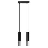 Lampa wisząca LOOPEZ 2 czarny/chrom