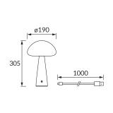 Lampka stołowa SMD LED TRUFLA sosna ciepła/neutralna/zimna biel włącznik dotykowy 04630 IDEUS